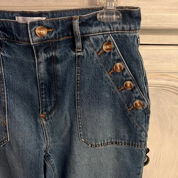 LOFT Curvy Mariner High Rise Wide Leg Jeans - Picture 5 of 8